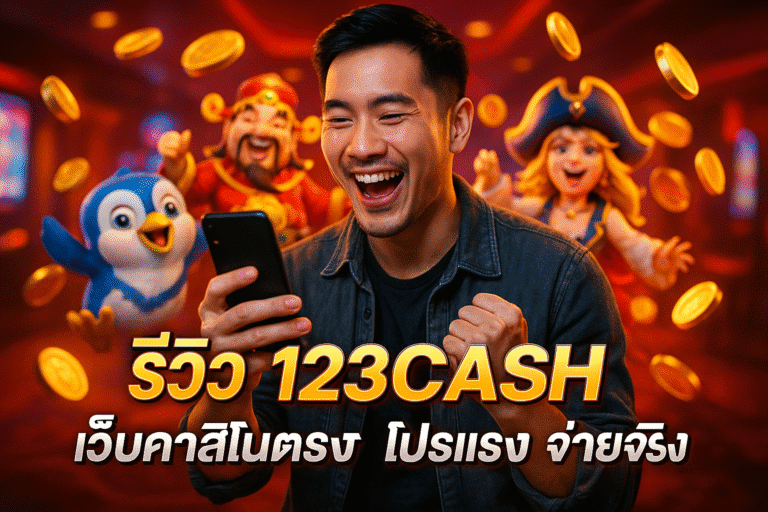 รีวิว 123CASH เว็บคาสิโนตรง โปรแรง จ่ายจริง